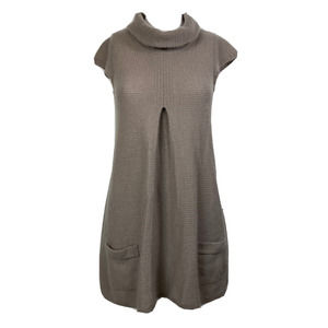 Phoebe & Lola Sweater Womens Sz S Gray Purple Cashmere Turtle Neck Tunic